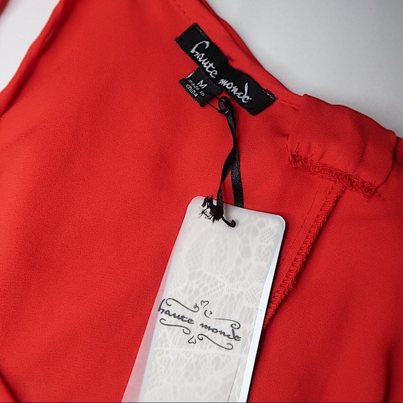 Haute Monde | Red Bow Back Sleeveless Top - Picture 5 of 5